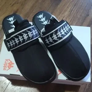 Kappa | Shoes | Kappa Black Slides Sandals New Wtags 
